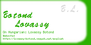 botond lovassy business card